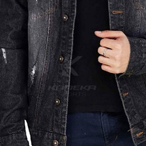Veste en jean d'hiver respirante et écologique en coton 100% premium avec logo frontal, coupe confortable pour un usage quotidien décontracté en extérieur - Product Image 6