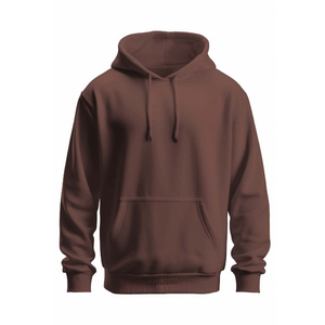 <b>Pink</b> Unisex Hooded Sweatshirt Regular Fit Solid Color Casual French Terry Knitted Pullover Front Pocket Winter 100% Cotton - Product Image 4