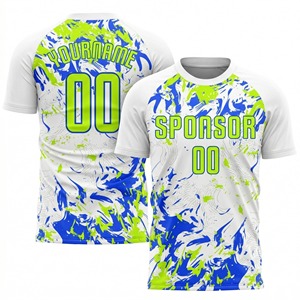 Camiseta de Fútbol Unisex 100% Poliéster Transpirable de Secado Rápido con Cuello Redondo y Manga Corta con Nombre y Números del Equipo - Product Image 2