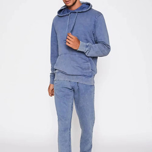 Chándal Corto para Hombre, Diseño Moderno, Estilo Vintage, Lavado Ácido, Efecto Desgastado por el Sol, Transpirable, Ropa Urbana, Impresión Digital, Bordado, Invierno - Product Image 1