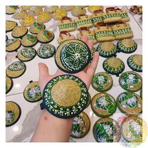 พวงกุญแจหวายธรรมชาติ งานแฮนด์เมด ตกแต่งกระเป๋า  ของประดับแฟชั่น - Product Image 4