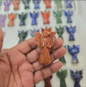 Natural multi colours <b>Angels</b> Carved Carnelian <b>Angel</b> Figurine With Wings Home Decoration Collectible <b>Ornament</b> - Product Image 4
