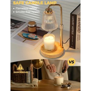 Lámpara Calentadora de Velas Regulable con Temporizador, Regalo de Cumpleaños o de Inauguración de Casa para Mujeres y Mamás, Elegante Decoración para el Hogar con Calentador de Cera Derretida J - Product Image 2