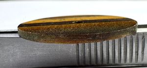 Cadran de montre avec mouvement NH35, pierre naturelle œil de tigre, marron/noir, disque de 24,50 mm, épaisseur de 1 mm, classique et élégant pour la fabrication de montres - Product Image 2