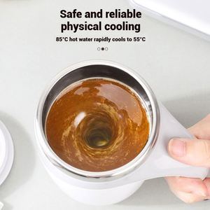 Self Stirring <b>Coffee</b> Mug Stainless Steel Insulated Bottle for Corporate Gifting - Product Image 2