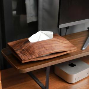 Elegante Caja de Pañuelos Hecha a Mano de Madera de Nogal, Perfecta para Decoración de Mesa, Hogar, Oficina, Cocina y Salas de Estar - Product Image 6
