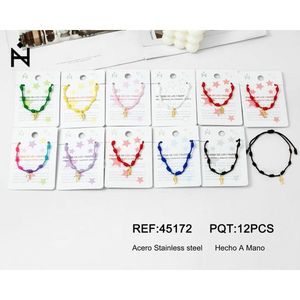 Bracelet en acier inoxydable PULSERA avec chaîne et maillons, motif poisson doré et nœud sept étoiles, bijoux de mode - Product Image 1