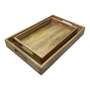 Platos de bandeja para servir de bambú rectangulares 2025 personalizados para té, leche, café, pastel, merienda, postre, comida, superventas - Product Image 1