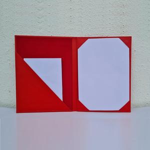 Graduación personalizada A4 tamaño PU cuero titular del certificado diploma cubierta, Rojo - Product Image 2