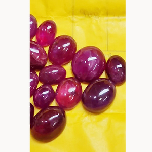 Lot de 16 cabochons ovales en rubis de Bangkok de 12 mm à 20 mm, 308 carats, Iroc Sales, rubis de haute qualité remplis de verre - Product Image 2