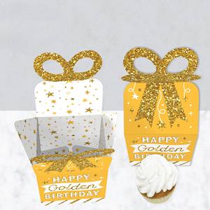 Caja de Regalo Dorada Personalizada TH CBB-548 con Materiales Reciclados, Lazo Brillante y Diseño Festivo para Fiestas - Product Image 3