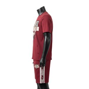 ชุดเสื้อยืดและกางเกงขาสั้นผู้ชาย ผ้าคอตตอนเจอร์ซีย์คุณภาพดี GSM ระบายอากาศได้ดี กางเกงขาสั้นแบบโทนสี  รับสกรีนโลโก้ตามสั่ง - Product Image 3