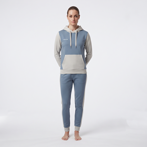Conjunto Deportivo Casual para Mujer, Sudadera con Capucha de Dos Tonos y Corte Regular, Pantalones Deportivos de Poliéster de Manga Larga con Bolsillos - Product Image 5