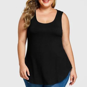 Custom Designed Women's Plus Size Tank <b>Tops</b> Own Logo 100% Cotton Quick Dry Breathable Eco-Friendly High Street Sexy Workout Gym - Product Image 1