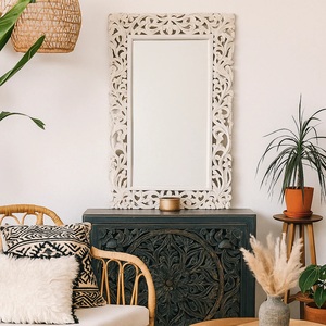 Contemporary Wall <b>Mirror</b> for Modern Interiors Handcrafted Botanical Frame Design with Premium Statement Beauty - Product Image 2