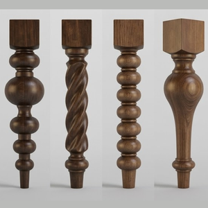 Patas de Muebles de Madera Maciza de Caucho de Fabricación Vietnamita, Soportes de Madera Torneados de Primera Calidad, Diseño Moderno Resistente para Hospitales y Exteriores - Product Image 1