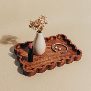 Handmade Wooden Food Serving Tray Irregular Shape Dishes Rustic <b>Decorative</b> <b>plate</b> for Restaurant Hotel and Home Use - Product Image 2