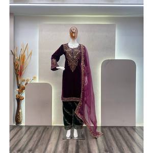 ชุดใส่ไปงานปาร์ตี้ไซส์ XL ออกแบบด้านบนและล่างด้วย dupatta - Product Image 4