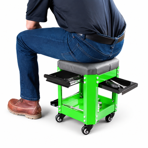 Durable Rolling <b>Tool</b> Chest Seat 280lb Load Mechanic Stool with Storage <b>Drawer</b> Wheels Garage Workshop Creeper Seat GAPGAR027 - Product Image 1