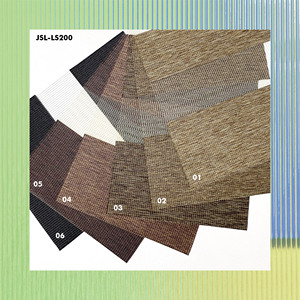Store enrouleur zébré double couche en textile, filtre la lumière, rayures horizontales, installation au plafond, commande par cordon à billes, style minimaliste - Product Image 3