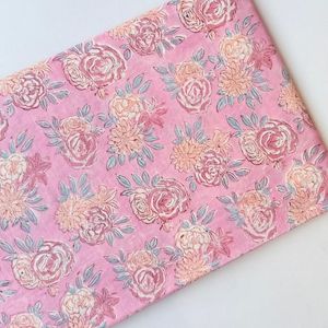 Tela de Algodón Cambray Estampada a Bloques 60x60, Tela de Algodón con Estampado Tradicional Jaipuri - Product Image 1