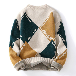 Pulls tricotés 100 % acrylique anti-boulochage et anti-plis pour hommes, à faible MOQ et prix compétitif, avec logo brodé personnalisé, pour l'hiver - Product Image 4