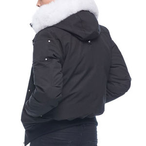 Blouson d'hiver matelassé pour homme, coupe bomber, avec grande capuche en fausse fourrure et rembourrage thermique coupe-vent - Product Image 5