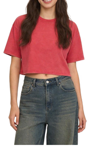 T-shirt court pour femme, coupe épaules tombantes, délavé, personnalisable avec logo, vente en gros OEM, vêtements de sport pour femme, haute qualité, meilleure vente - Product Image 5
