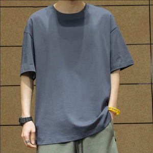 Camiseta Personalizada de Moda, 100% Algodón, Corte Holgado, Color Sólido, Diseño Gráfico, Suave y Cómoda, para Hombre, 2026 - Product Image 3