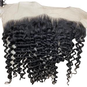 EXTENSION de cheveux humains Remy avec dentelle transparente nouée à la main, de haute qualité, vierges, vietnamien, au prix de gros - Product Image 1