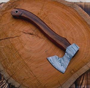 ขวานเหล็กดามัสกัสตีขึ้นรูปด้วยมือ STEEL CRAFT INTERNATIONAL ด้ามไม้พะยูง 13 นิ้ว สำหรับงาน DIY ระดับ ODM รับประกัน 1 ปี สำหรับงานไม้ - Product Image 4