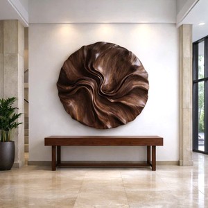 Hand Carved Wall Art Farmhouse Wood Wall Art For Bedroom Livingroom Entryway <b>Rustic</b> Ambience Mid Century Large Sculpture Wall - Product Image 1