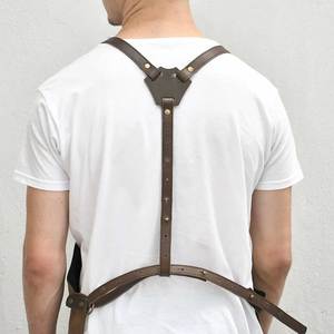 Ergonomic Leather <b>Apron</b> for Extended Wear Waterproof Leather <b>Apron</b> for Messy <b>Work</b> - Product Image 5