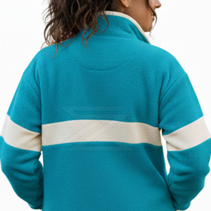 Factory <b>Direct</b> Wholesale Custom Color Size Women Half Zip Winter Sweatshirt Woven Tie-Dyed Custom Printing Front Logo Trendy - Product Image 5