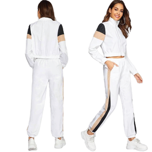 ชุดวอร์ม2ชิ้นสำหรับผู้หญิงชุดวอร์มมีซิปเต็มตัวออกแบบได้ตามต้องการ - Product Image 1