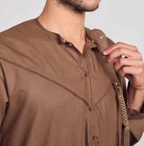 Thawb 100% Coton Vierge, Vêtement Islamique, Jubbah, Jubba, Thobe Traditionnel Ethnique, Vêtement Arabe pour Hommes, Respirant, En Vente - Product Image 2