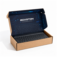 Boîte d'expédition en carton ondulé personnalisée, étanche, avec doublure en mousse pour l'emballage de claviers d'ordinateur, logo imprimé, design protecteur