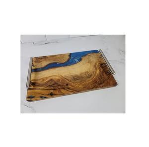 Bandeja de servir de resina y madera hecha en India, gran oferta, la mejor calidad para hoteles y restaurantes, bandeja para servir desayuno, precio al por mayor - Product Image 1