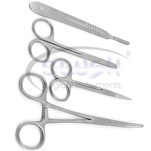 Minor Surgery Set CE Certified Surgical Instruments with BP Handle Includes Surgical Scissors Forceps Tweezers By <b>Blush</b> Surgical - Product Image 5
