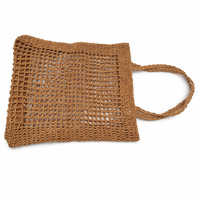 Sac fourre-tout de luxe portable en raphia tressé à la main pour femme, motif bonbon, deux poignées, style bohème, pour l'été et la plage, résistant à l'eau