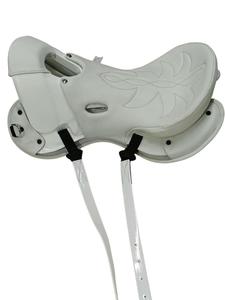 Silla de Montar de Cuero Blanco para Endurance con Doble Banda Abdominal para Entrenamiento de Equitación - Product Image 1