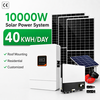 Hybrid-PV-Solarsystem 3kW 5kW 10kW 15kW, Netzunabhängiges Haushalts-Solarstromerzeugungssystem-Set