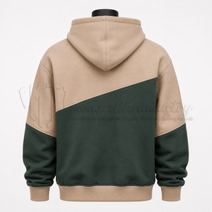 Sudadera con Capucha Personalizada con Bloques de Color, Sudadera Oversize Estilo Urbano, Sudadera Casual Unisex, Fabricante de Ropa OEM ODM - Product Image 2