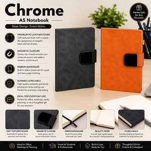 <b>A5</b> PU Leather <b>Notebook</b> Sewing Binding Premium Journal Diary Planner Softcover Ribbon Bookmark for Office School Meeting Use - Product Image 1