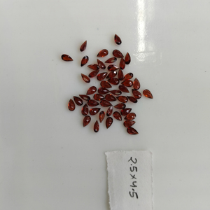 Granate Rojo Natural de 4.5x2.5MM, Corte Pera, Gema Suelta de la Mejor Calidad para Joyería - Product Image 2