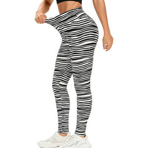 เลกกิ้งขายส่งแบรนด์ดังสำหรับฤดูร้อน เอวกลาง ไร้ตะเข็บ พิมพ์ลายแบบซับลิเมชั่น สำหรับผู้หญิง คุณภาพสูง ระบายอากาศได้ดี เหมาะสำหรับโยคะ ฟิตเนส แฟชั่นลำลอง - Product Image 3