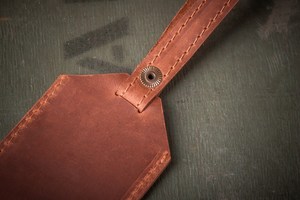 Luxury Genuine Leather Luggage <b>Tags</b> Travel ID <b>Tags</b> Privacy Shield Suitcase Labels Custom Logo Bulk Ship LMP-0278 - Product Image 4