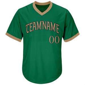 Maillot de baseball personnalisé avec numéro et nom, col en V, coupe athlétique, passepoil contrastant sur les manches, vêtement de performance - Product Image 4