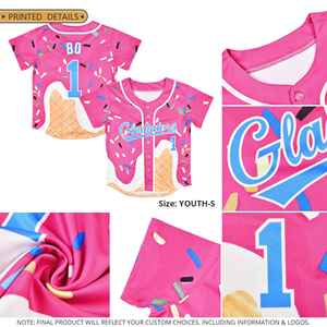 Maillots de baseball personnalisés à manches courtes avec appliques et strass, sublimation de haute qualité, logo frontal – Offre spéciale - Product Image 5
