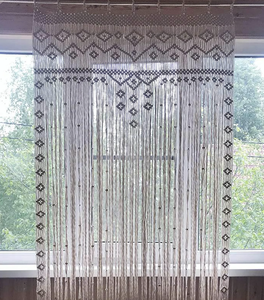 Boho <b>Macrame</b> Door <b>Curtain</b> Large Wedding Backdrop Wall Hanging Handmade Cotton Rope Bohemian - Product Image 2